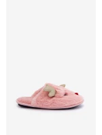 Vánoční Pantofle S Motivem Sobů Kožešinové Růžové Asielle Vánoční Pantofle S Motivem Sobů Kožešinové Růžové Asielle