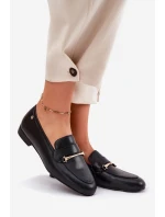 Kožené Polobotky Mokasiny Dámské Maciejka K6809-01 Černé
