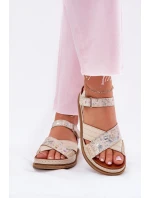 Dámské Kožené Sandály Na Platformě Maciejka L7064-37 Ecru