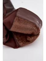 Vklouzávací dámské kozačky z ekokůže čokoládové Sylvina