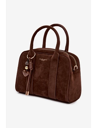 Kufříková taška z eko semiše hnědá Sorielle