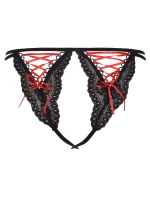 Svůdná tanga V-8305 černá/červená - Axami