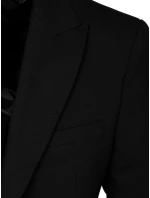 Pánské jednořadové sako černé FashionStreet MX0616 Pánské jednořadové sako černé FashionStreet MX0616