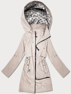 Prosta kurtka damska na podszewce Goodlookin jasny beżowy (KK60409-5#)