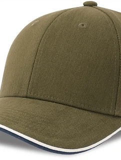 Atlantis Headwear Pilot Piping Sandwich-S 6 panelová těžká sandwich křiltovka 33.0274 olive