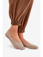 Semišové Dámské Baletky Big Star RR274082 Béžové