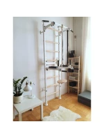 GYMNASTICKÝ BAR GYNASTICKÉ RUCE DĚTSKÉ PŘÍSLUŠENSTVÍ MATERIÁL BÍLÁ LAVY 413 dětské