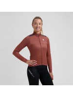 Rogelli dámský dres s dlouhým rukávem MONO hnědý M