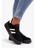 Dámské tenisky na platformě Černé Galleria