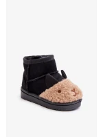 Zateplené Dětské Kotníkové Sněhule Lamy Černé Esandira