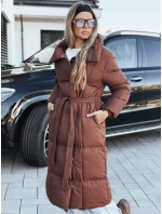 Dámský prošívaný kabát CLOUTIQUE hnědý FashionStreet TY5462