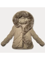 Béžová bunda typu puffer pro přechodné období J Style (16M9179-84)