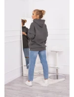 Mikina Warm-up s polovičním zipem v grafitové barvě