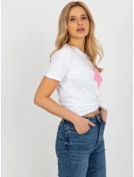 Tričko RV TS 8626.00 bílá a růžová Tričko RV TS 8626.00 bílá a růžová