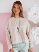 Dámská oversize halenka s přívěskem NUBISS moka FashionStreet RY2797