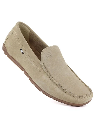 Bugatti béžové pánské kožené mokasíny TT153108