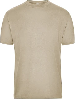 Daiber JN 1808 Pánské pracovní tričko z bio bavlny - Solid 02.1808 stone