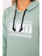 Šaty s reflexním potiskem tmavě mátové