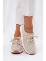 Kožené Polobotky Dámské S Připínacím Květem Artiker 54C1811 Béžové Kožené Polobotky Dámské S Připínacím Květem Artiker 54C1811 Béžové