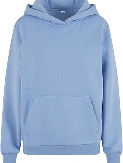 Build your Brand BY 289 Dámská oversize mikina s kapucí "Fluffy" 56.0289 powder blue