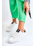 Dámské Kožené Tenisky BIG STAR HH274071 Bile-Černé