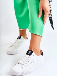 Dámské Kožené Tenisky BIG STAR HH274071 Bile-Černé