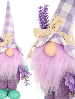 GNOM GHOST 25CM S LAWENDA BOY SPRING DECORATION dětské