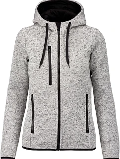 Kariban ProAct PA 366 Dámská pletená fleecová bunda s kapucí 20.P366 light grey melange