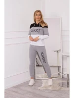 Sada s potiskem Sama černá+šedá