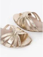 Originální  sandály zlaté dámské Obcas