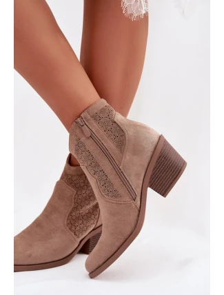 Boty na podpatku model 224428 Step in style Boty na podpatku model 224428 Step in style