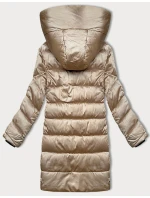 Béžová dámská zimní prošívaná bunda S'west (B8273-12)