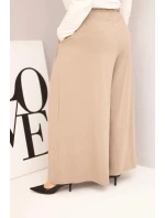 Dámské bavlněné kalhoty Plus Size s širokými nohavicemi a volným střihem fango