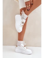 Dámské tenisky s ozdobami bílé Grelesi