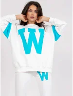 Tepláková souprava FA KMPL 7856.44P bílá a modrá - FPrice Tepláková souprava FA KMPL 7856.44P bílá a modrá - FPrice