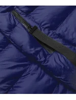 Tmavě modrá dámská bunda s kapucí pro přechodné období (5M786-215) Tmavě modrá dámská bunda s kapucí pro přechodné období (5M786-215)