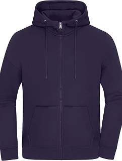 Daiber 8043 Těžká unisex oversize mikina s kapucí 02.8043 deep purple