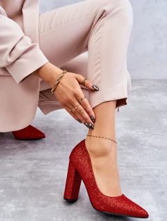 Lesklé lodičky Na červeném Podpatku Elmira