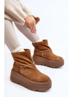 Kožené dámské boty na masivní podrážce Camel Zazoo 3424