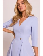 M848 Přiléhavé mini šaty - světle modré