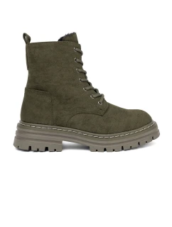 Luxusní Ciemnozielony kotníčkové boty dámské