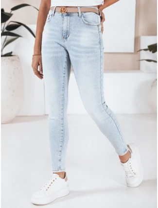 Dámské push up džíny s kamínky světle modré FashionStreet UY2808