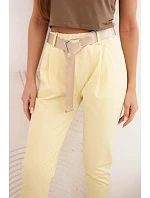 Kalhoty Punto s páskem žluté