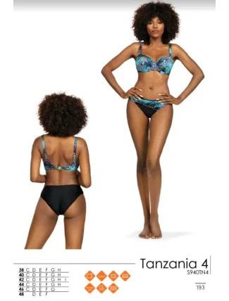 Dámské dvoudílné plavky S940TN4 1 Tanzania 4 černé/mix - Self Dámské dvoudílné plavky S940TN4 1 Tanzania 4 černé/mix - Self