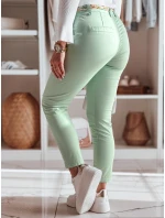 Dámské látkové chinos kalhoty s páskem ROSSALI mint FashionStreet UY2531