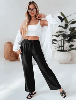 Dámské volnočasové kalhoty se širokými nohavicemi LOVETRIP černé FashionStreet UY2635