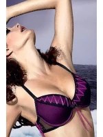 Dámská podprsenka Buduar black- turquoise - HAMANA Dámská podprsenka Buduar black- turquoise - HAMANA