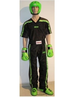 TOP TEN NEON kickboxerské oblečení černá-zelená