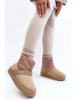 Oceněné Sněhové Boty Na Platformě Bežové  Big Star MM274152