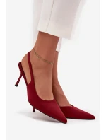 Podpatky s odkrytými patami Bordó Lenira